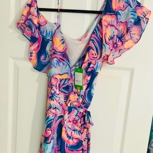 NWT-Lilly Pulitzer Nauti Navy Boho Bateau Maxi med